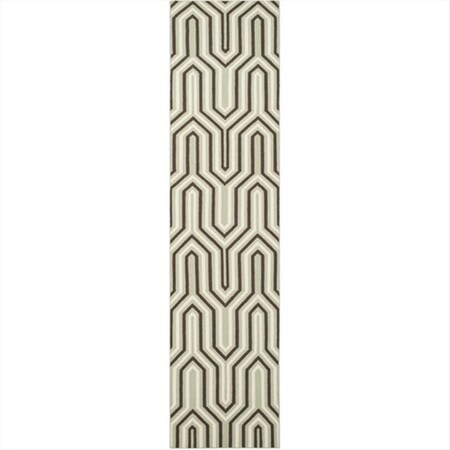Safavieh 2 Ft. -6 In. X 10 Ft. Runner Contemporary Dhurries- Grey And Multi- Flatweave Rug DHU622A-210